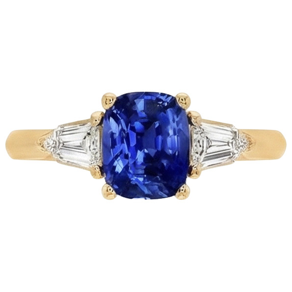 echter baguette diamant 9.50Karat ring Detailansicht