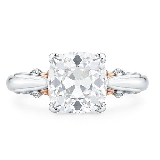 echter cushion diamant 1.50Karat ring Seitenansicht