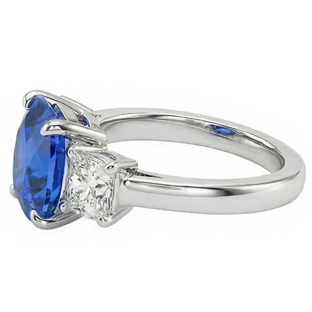 echter cushion diamant 4Karat ring Detailansicht