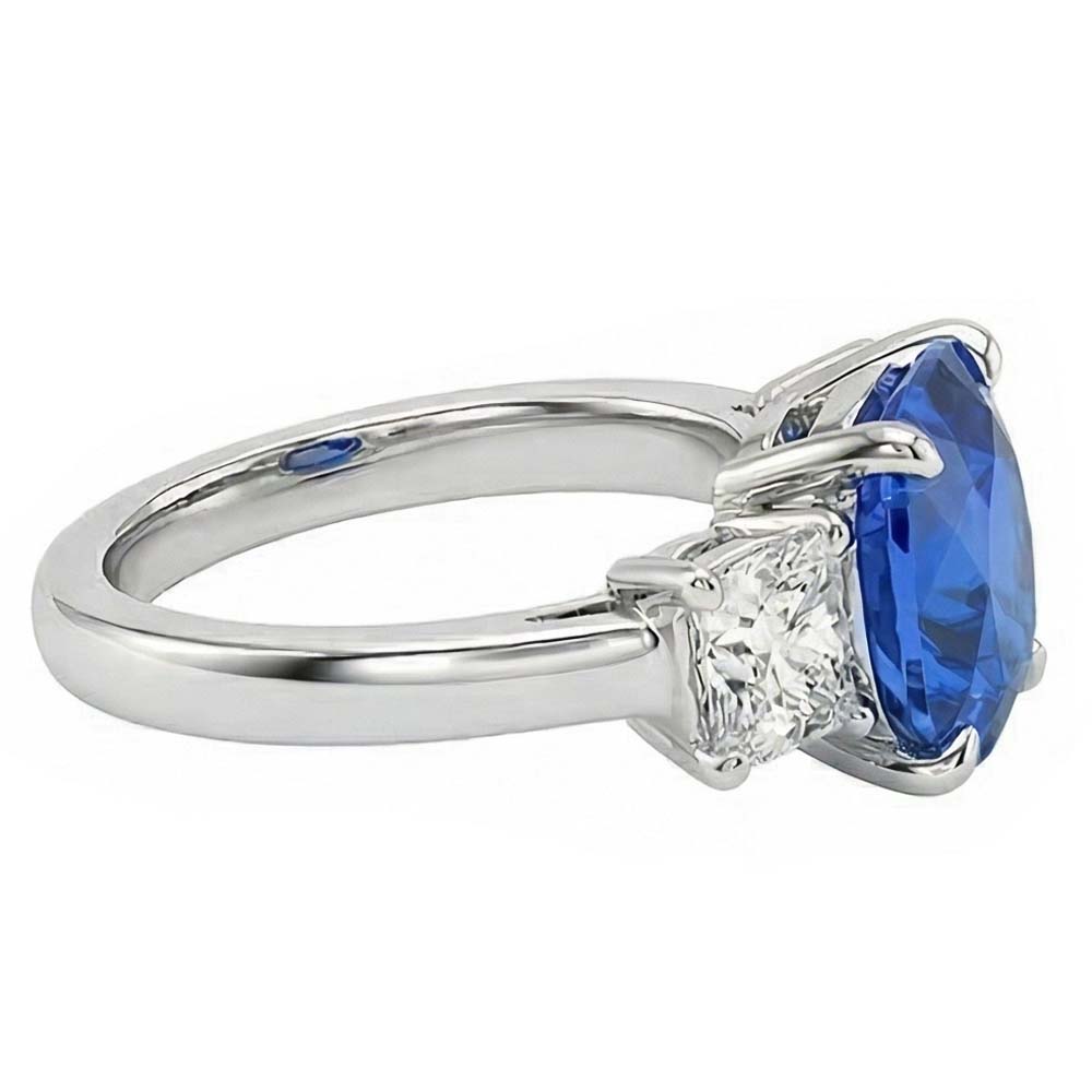 echter cushion diamant 4Karat ring Draufsicht
