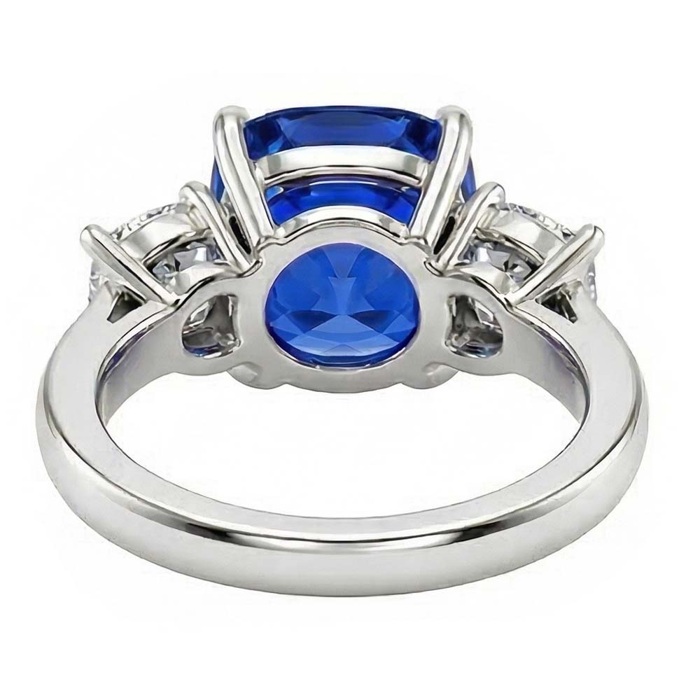 echter cushion diamant 4Karat ring Profilansicht