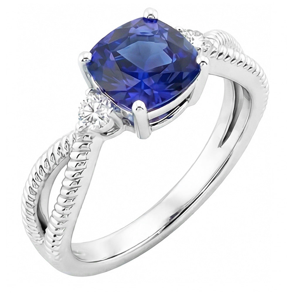 echter round diamant 2.25Karat ring Vorderansicht