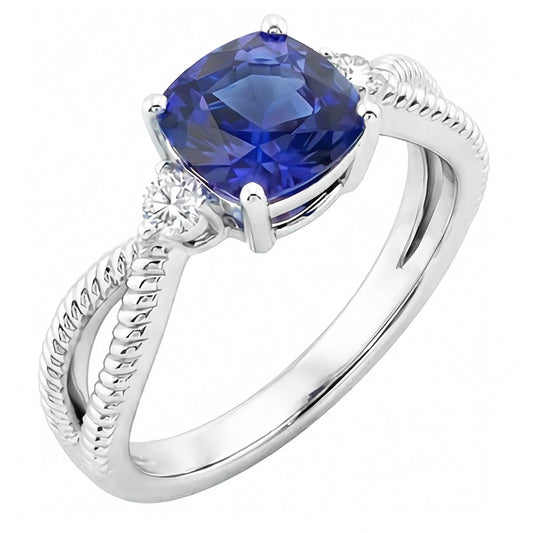 echter round diamant 2.25Karat ring Vorderansicht