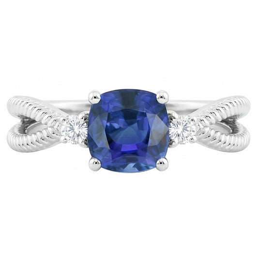 echter round diamant 2.25Karat ring Seitenansicht