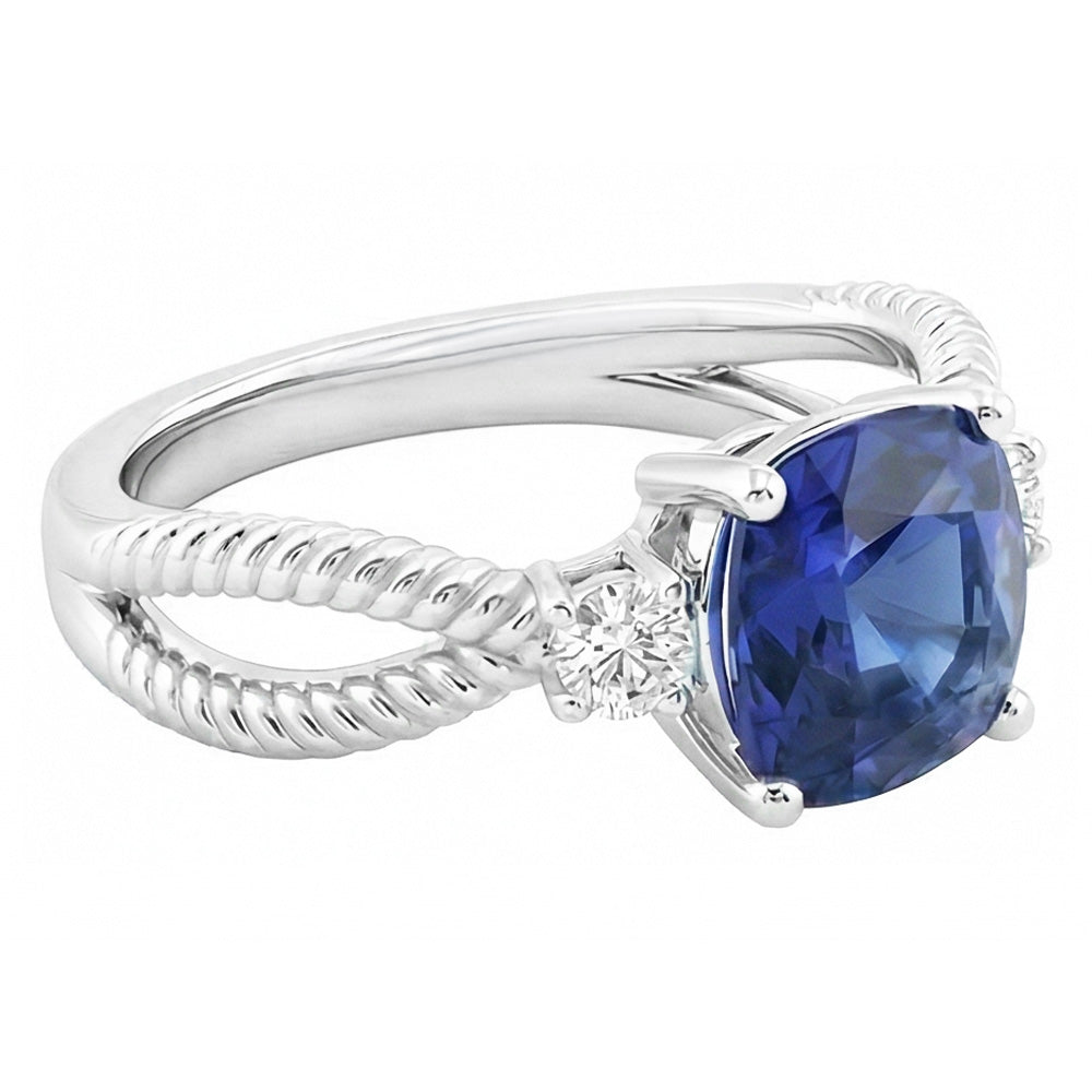 echter round diamant 2.25Karat ring Detailansicht
