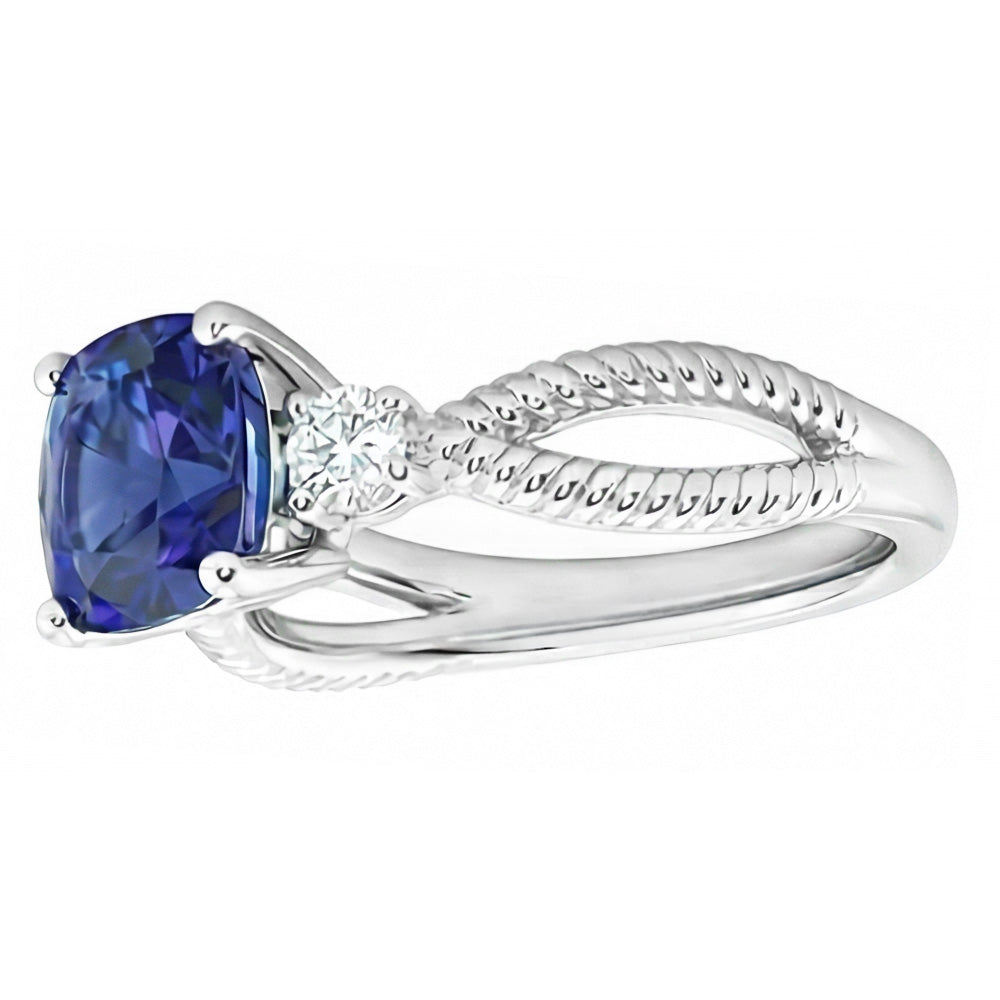 echter round diamant 2.25Karat ring Draufsicht
