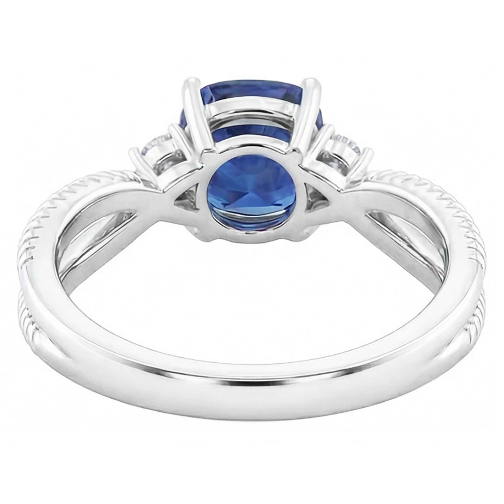 echter round diamant 2.25Karat ring Profilansicht