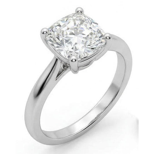 echter cushion diamant 1.10Karat ring Seitenansicht