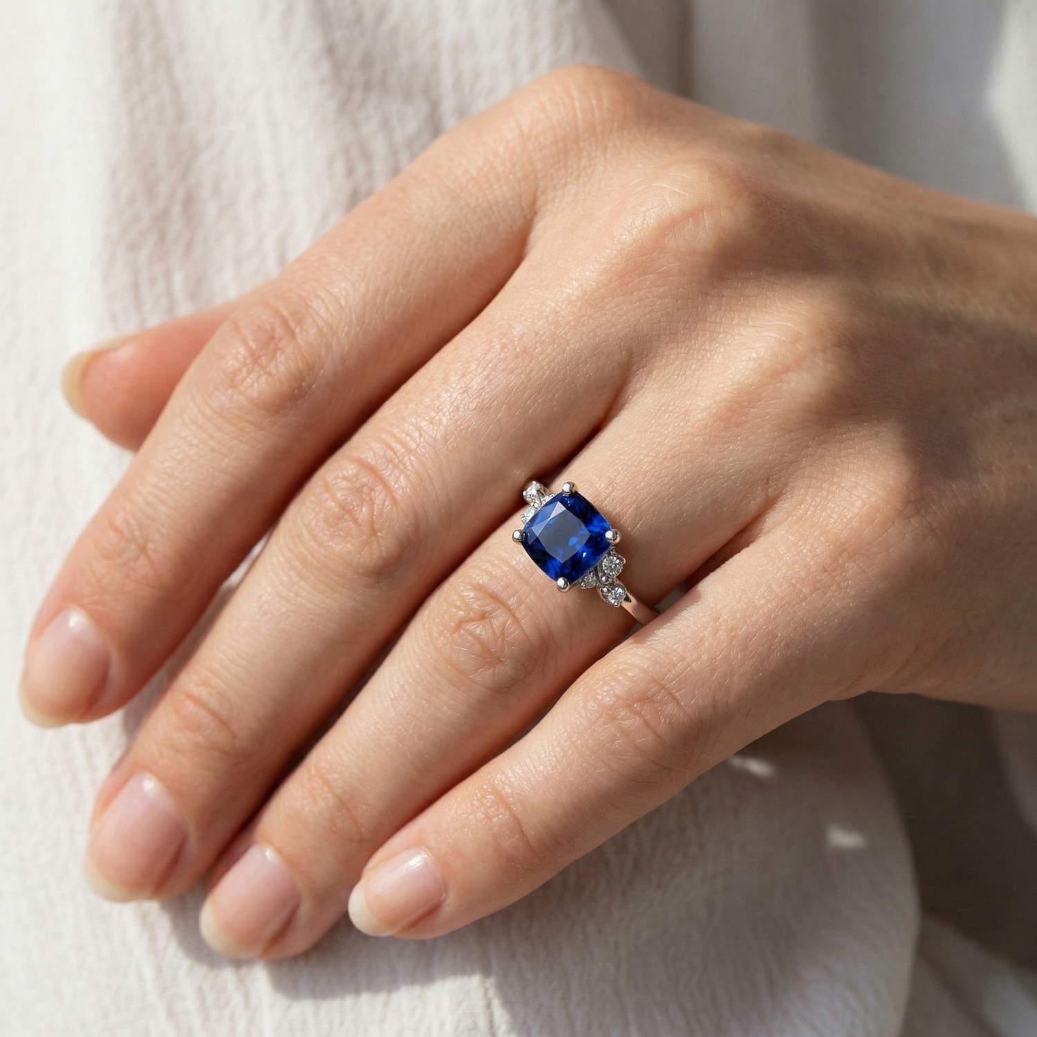 echter round diamant 2.50Karat ring Band Detail