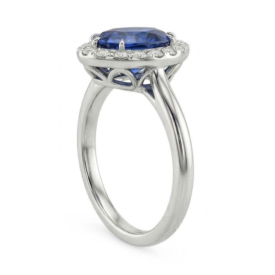 echter round diamant 6.75Karat ring Draufsicht