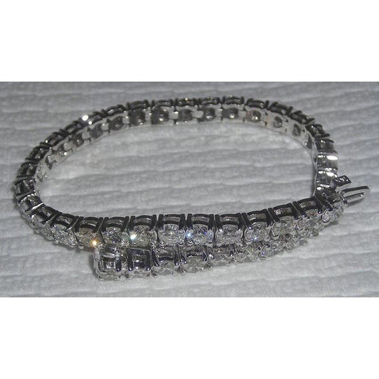 Klassisches Damen-Tennis-Echt Diamantarmband