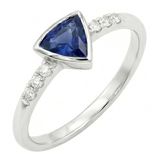 echter trillion diamant 0.75Karat ring Vorderansicht