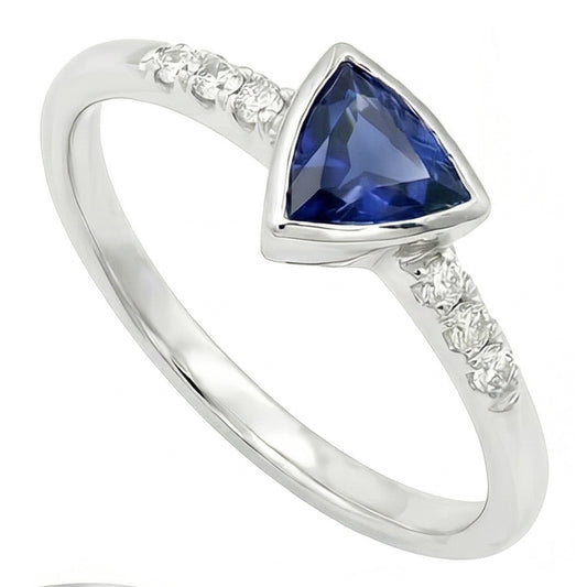 echter trillion diamant 0.75Karat ring Seitenansicht