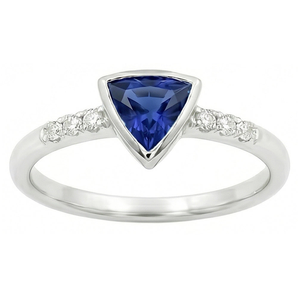 echter trillion diamant 0.75Karat ring Draufsicht