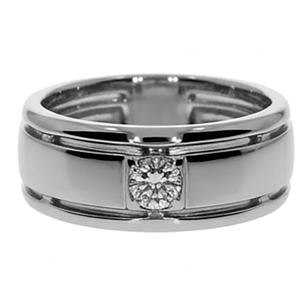 Komfort Fit Herren Band Aus der Erde Abgebauter Natürlicher Diamant Ring Für Herr