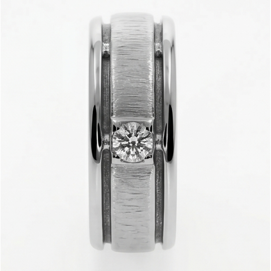 Komfort Fit Herren Band Aus der Erde Abgebauter Natürlicher Diamant Ring Für Herr