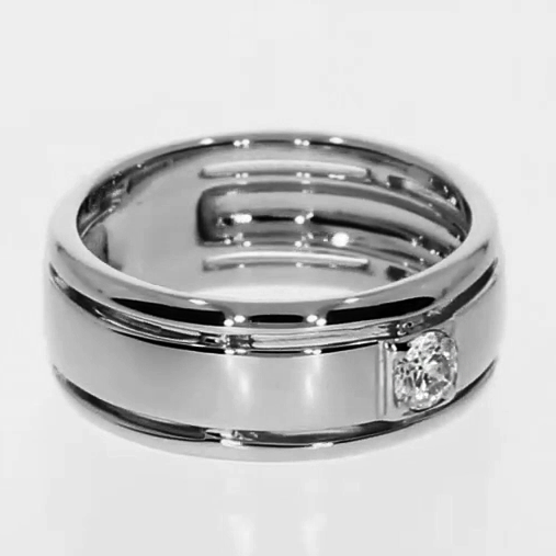 Komfort Fit Herren Band Diamant Ring Für Herr