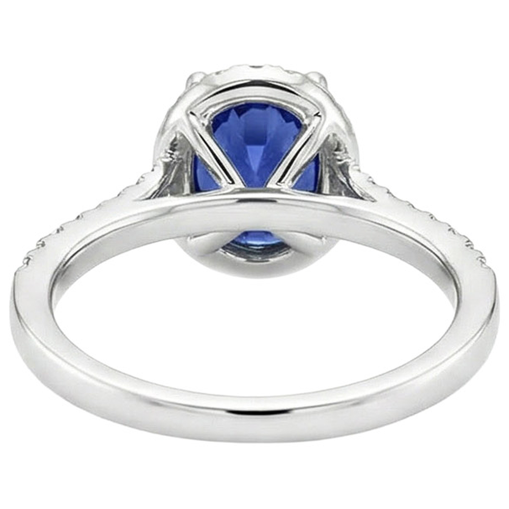 echter oval diamant 2.50Karat ring Detailansicht