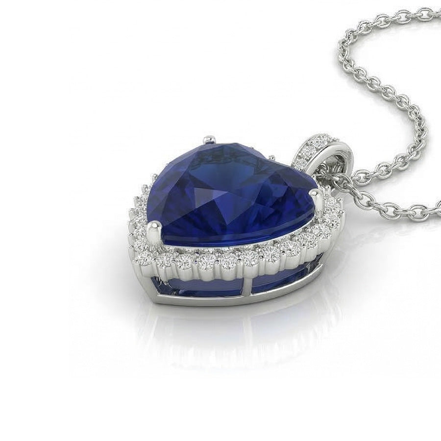 echter round diamant 4Karat anhänger Seitenansicht