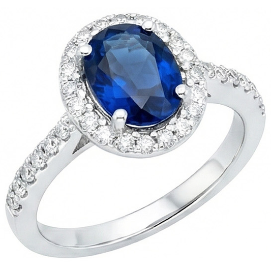 echter oval diamant 1.90Karat ring Detailansicht