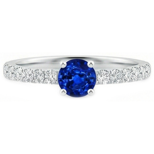 echter round diamant 3.10Karat ring Seitenansicht