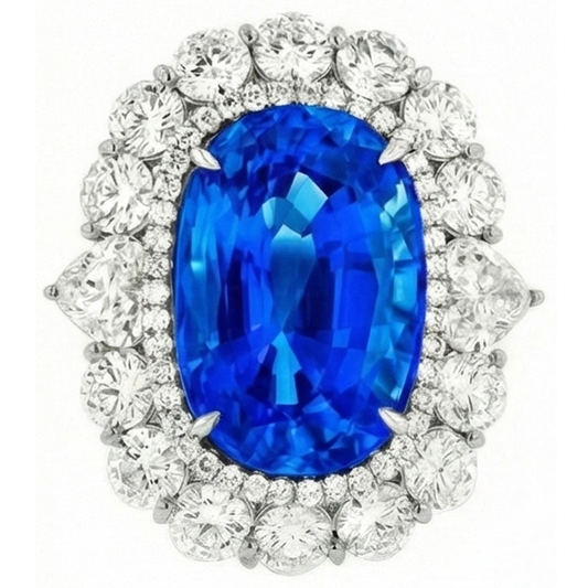 echter round diamant 6.00Karat ring Seitenansicht