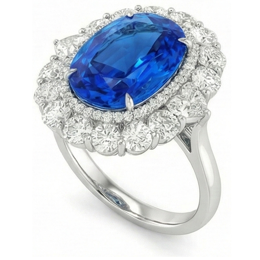 echter round diamant 6.00Karat ring Detailansicht