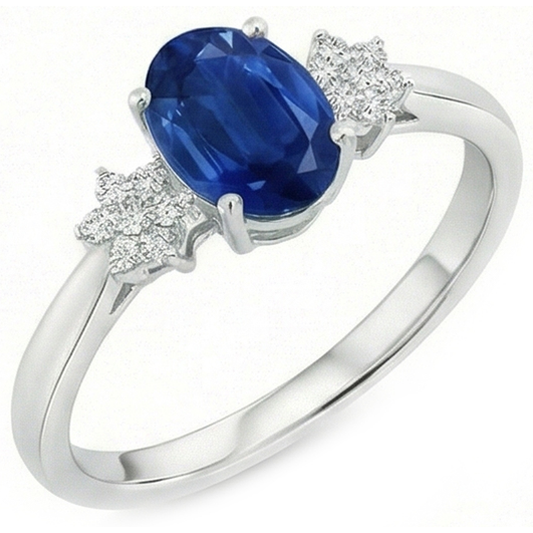 echter oval diamant 3.20Karat ring Vorderansicht