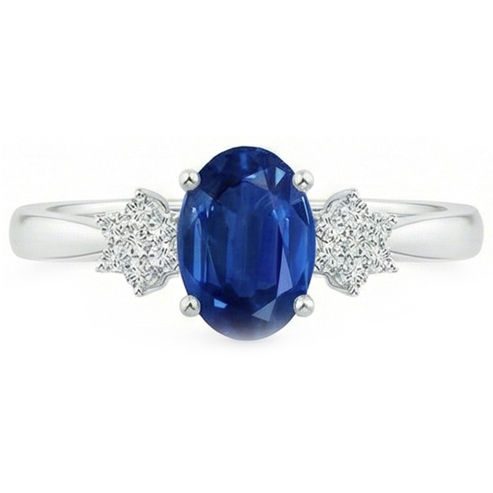 echter oval diamant 3.20Karat ring Detailansicht