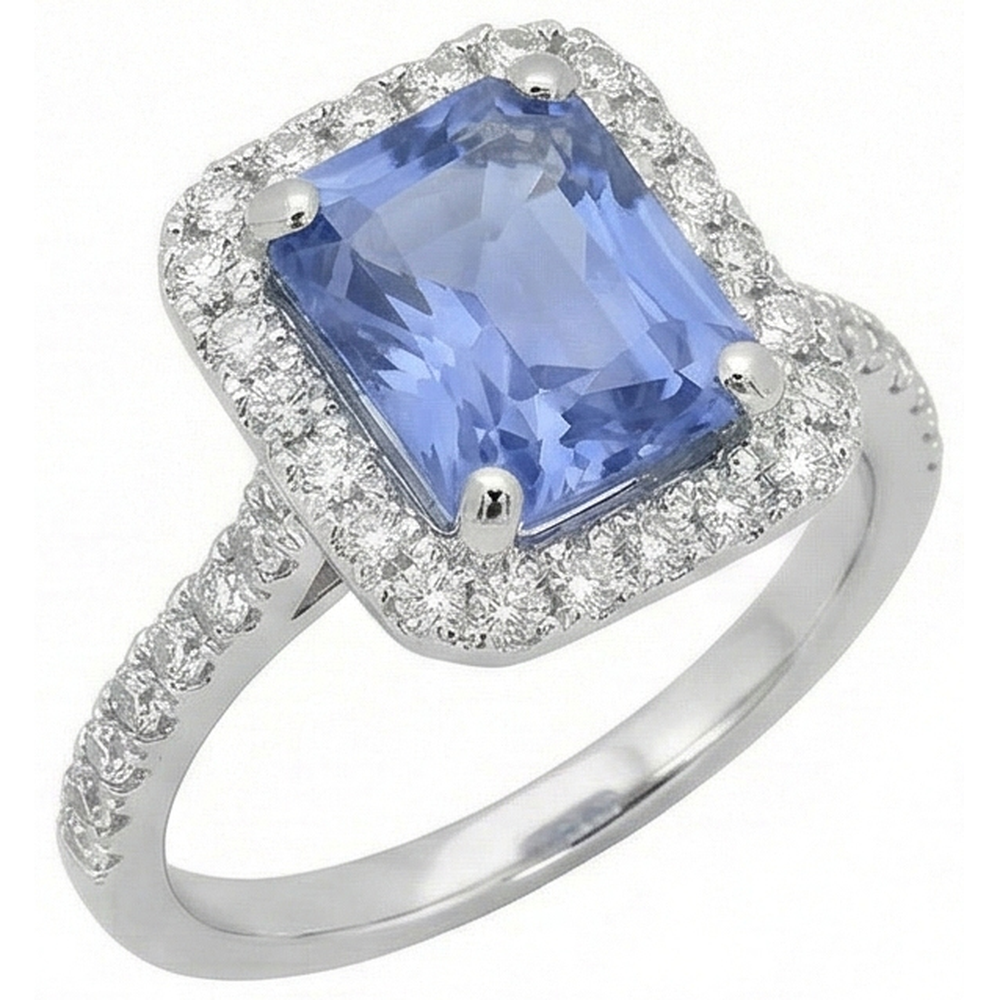 echter round diamant 4Karat ring Vorderansicht