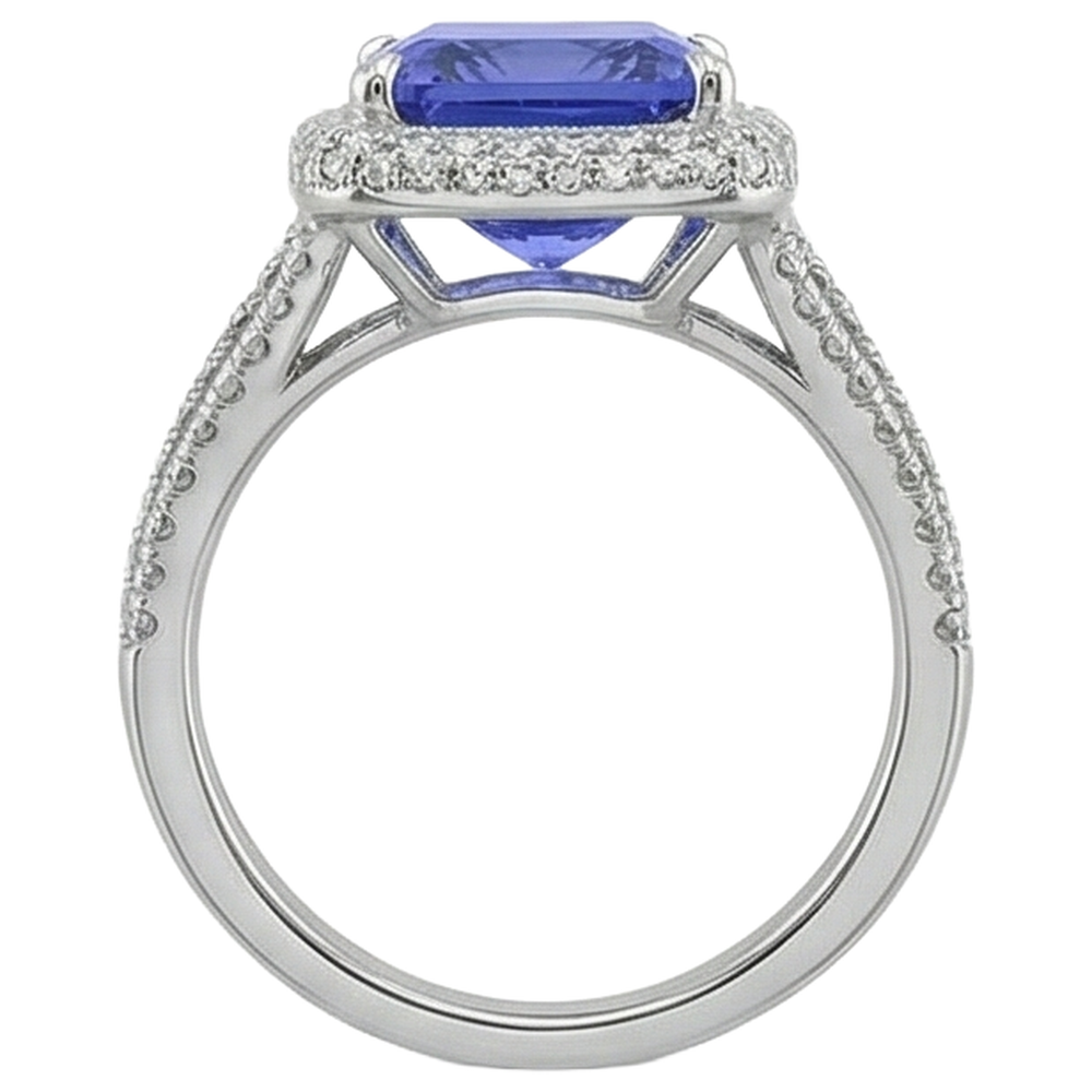echter round diamant 4.78Karat ring auf Weiß