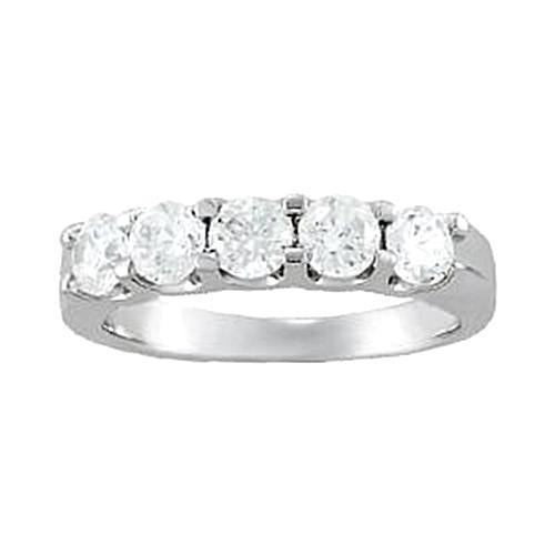 echter round diamant 1.25Karat memoire-ring Vorderansicht