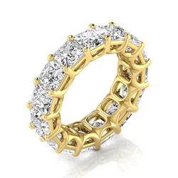 Prinzess-Schliff Brillant Eternity Band – 11,25 Karat in 14K