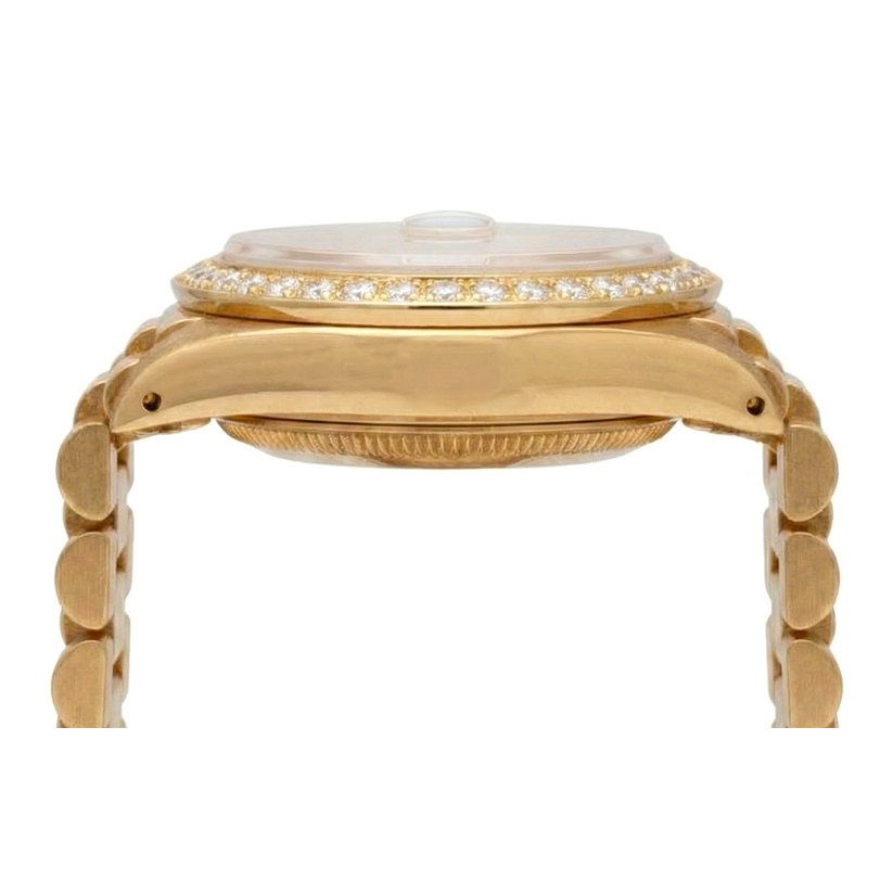 Lachsbraune Diamant-Zifferblatt-Lünette Rolex Präsidentenstil Uhr Datejust