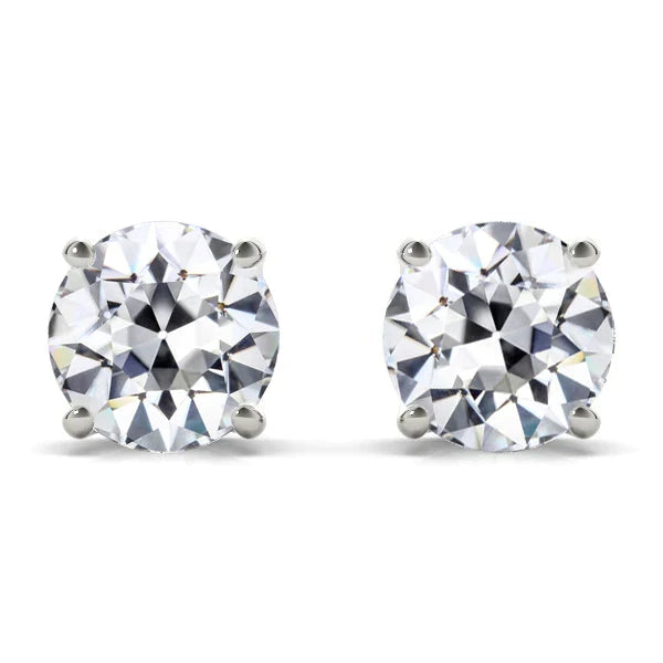 Erdgewonnener Diamant Ohrhänger 5 Karat 14 Karat Weißgold – Hauptansicht