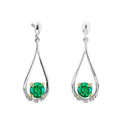 Brillanter GIA-Zertifiziert Smaragd Gemstone Earring – 1 Karat