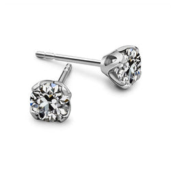 Handgemachter Diamant Ohrhänger 2 Karat – 14K Weißgold