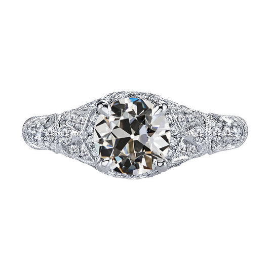 Diamant Brautring 2-Karat 14K Weißgold – Hauptansicht