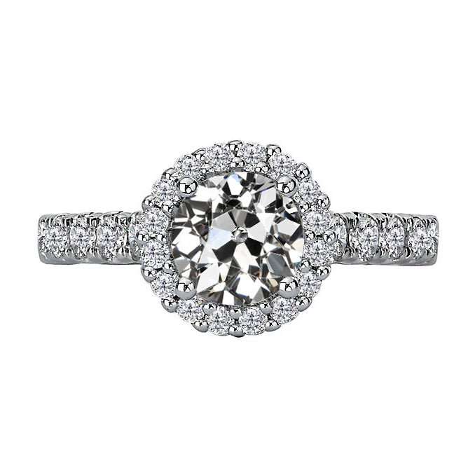 Strahlender Edler Diamant Halo-Ring 3,50 Karat – Hauptansicht