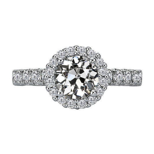 Strahlender Edler Diamant Halo-Ring 3,50 Karat – Hauptansicht