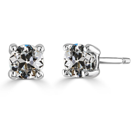 Ohrstecker 14K Weißgold mit Edler Diamant – Hauptansicht