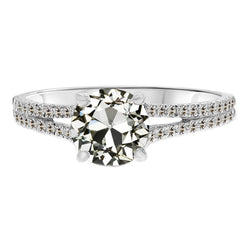 Designer Solitär-Ring mit Akzenten – Edler Diamant 3,50 Karat