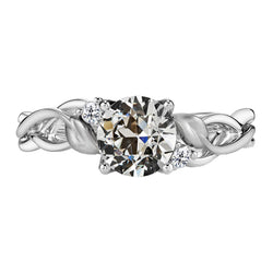 Anniversary Ring 14 Karat Weißgold – Diamant Antik-Kissen-Schliff
