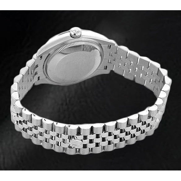 Rolex Sterling Silver mit Schmuckstein – Seitenansicht