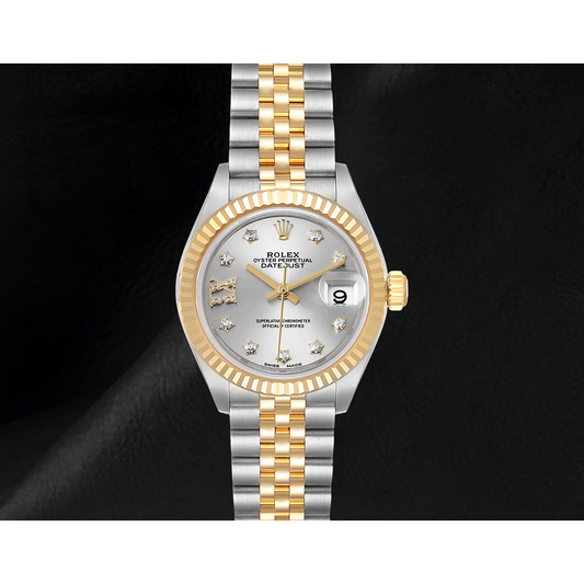 Damen Rolex Datejust 28 mm Jubilé-Armband Bicolor Uhr 279173