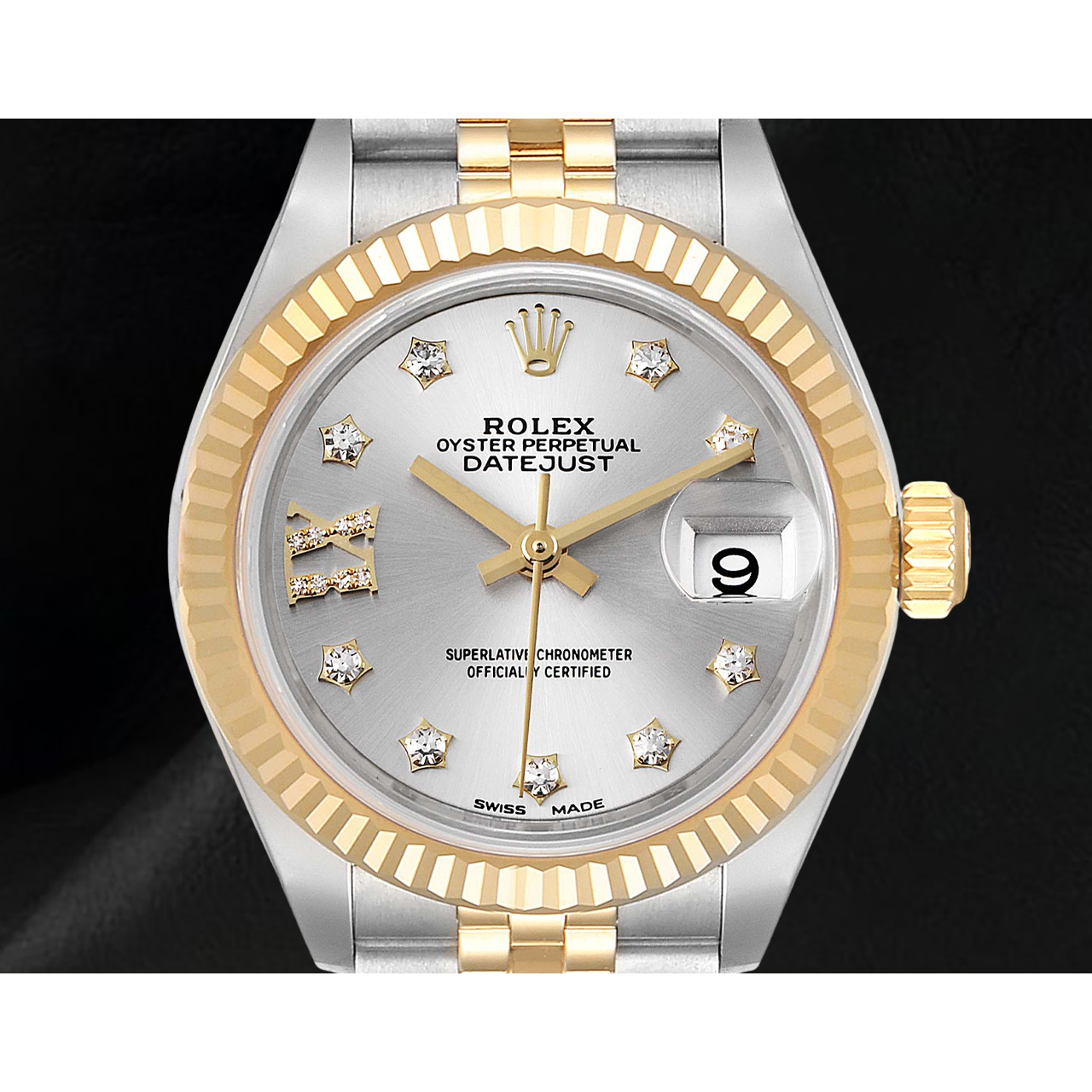 Damen Rolex Datejust 28 mm Jubilé-Armband Bicolor Uhr 279173