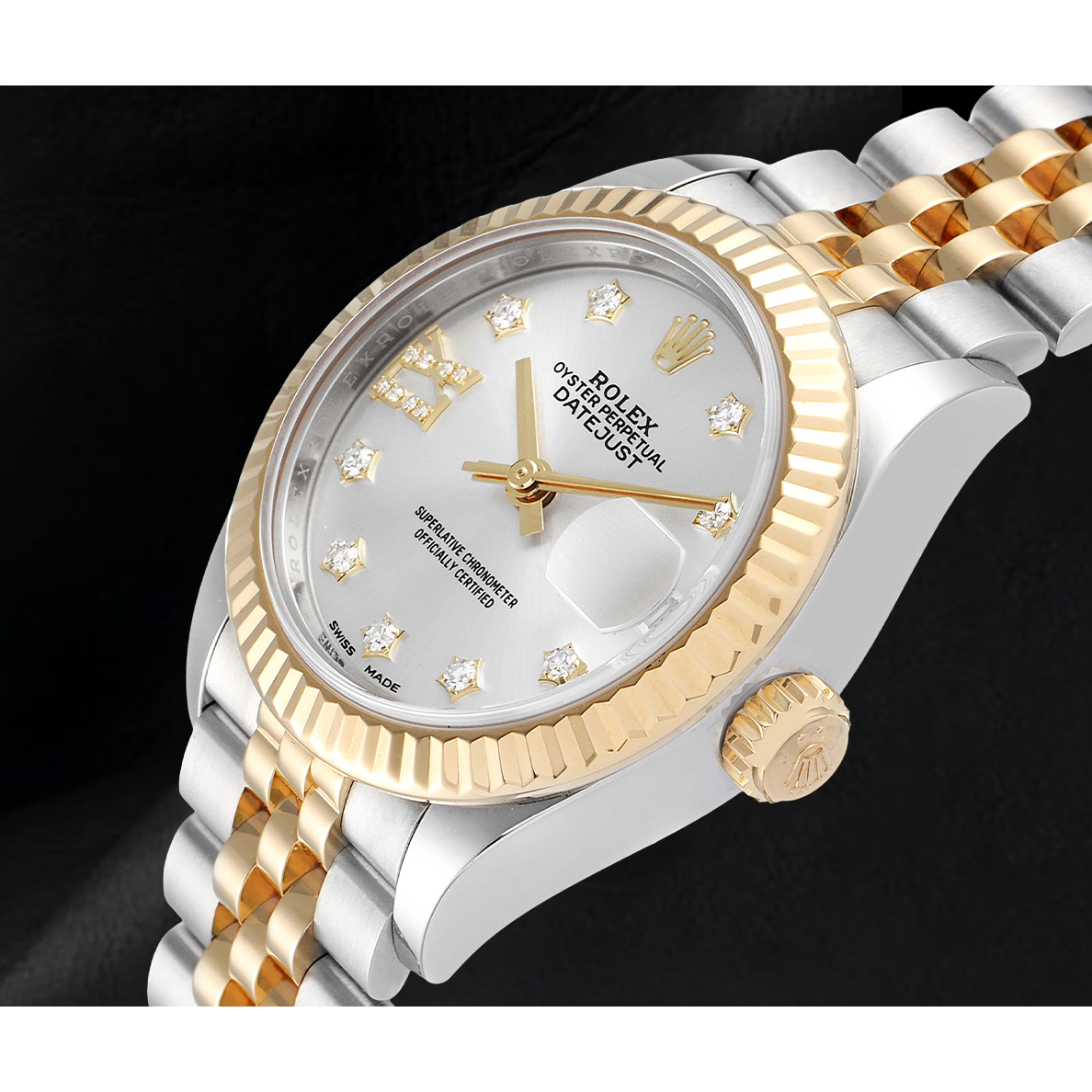 Damen Rolex Datejust 28 mm Jubilé-Armband Bicolor Uhr 279173