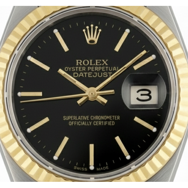 Edelstein Rolex in Gold – Seitenansicht