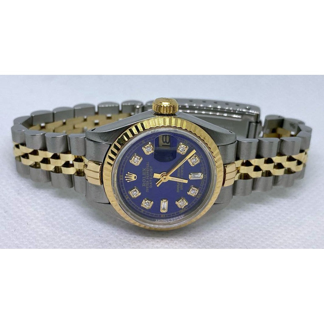 Authentischer Edler Diamant Rolex Karat Gold – Seitenansicht