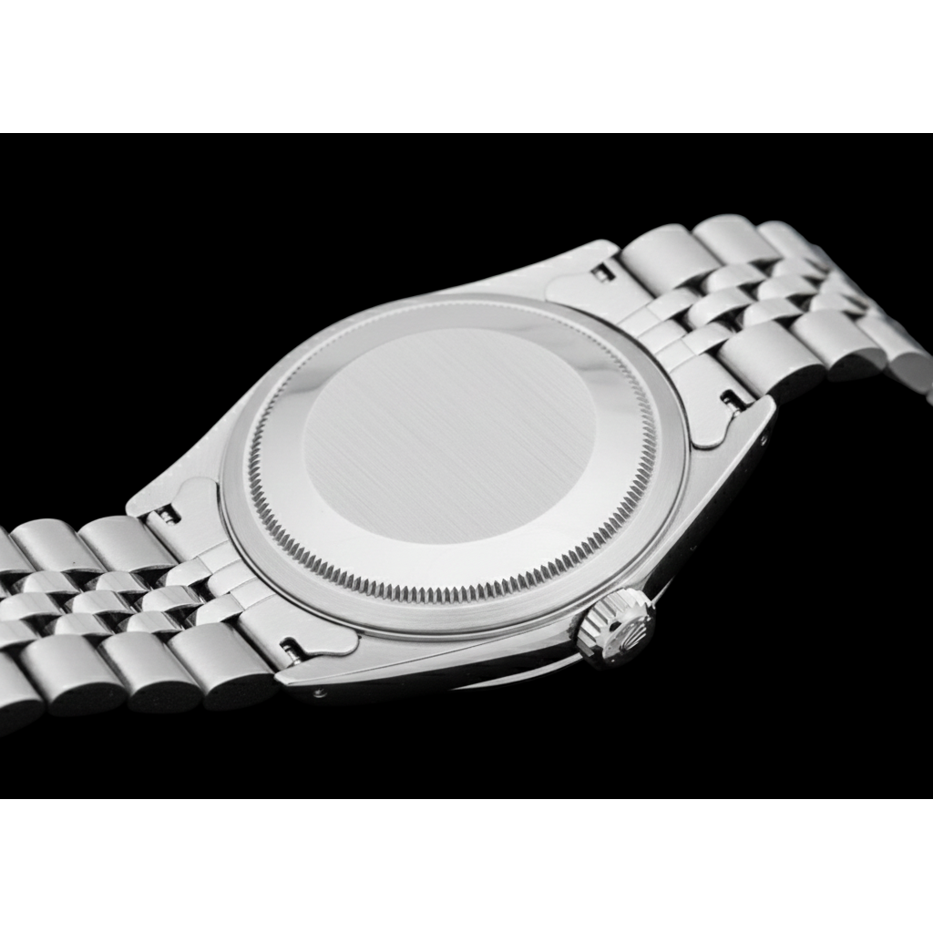 Rolex Stainless Steel mit Perle – Schrägansicht
